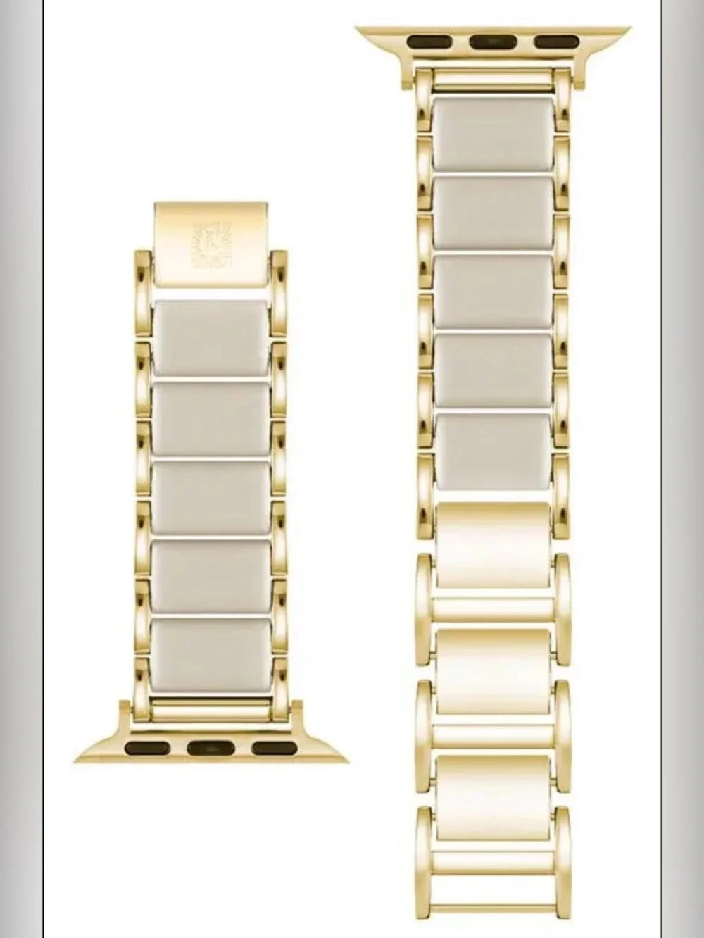 Anne Klein Smooth Rubber Center Links Compatible Apple Watch Band 38/40/41mm